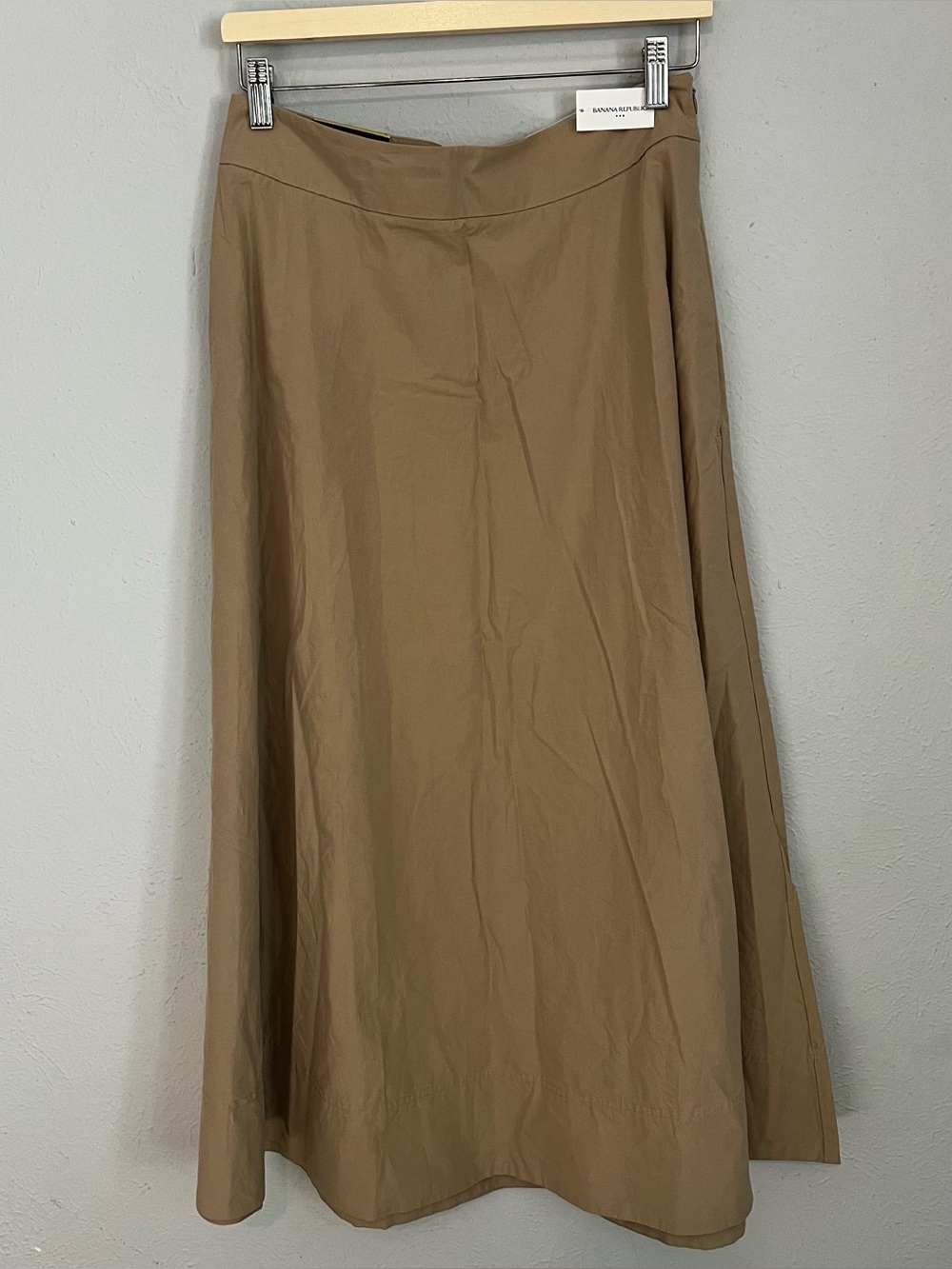 BANANA REPUBLIC A-LINE MAXI SKIRT KHAKI SIZE 8